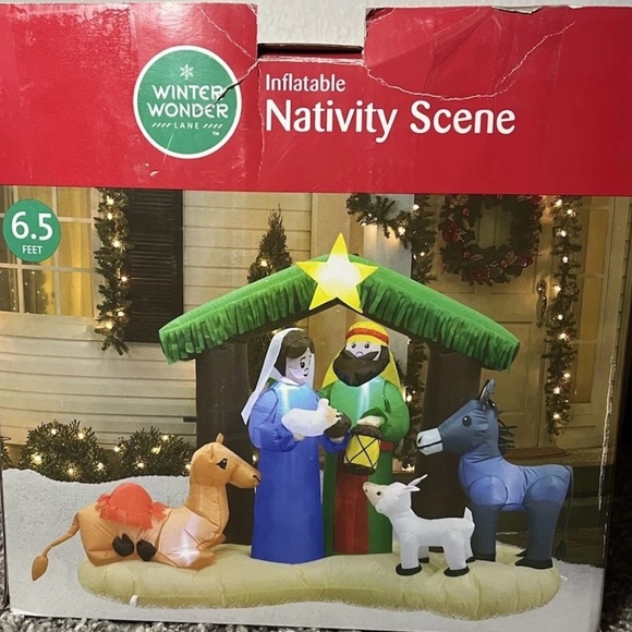 Winter Wonder Lane 6.5FT Inflatable Nativity Scene – Great Condition - Picture 1 of 2
